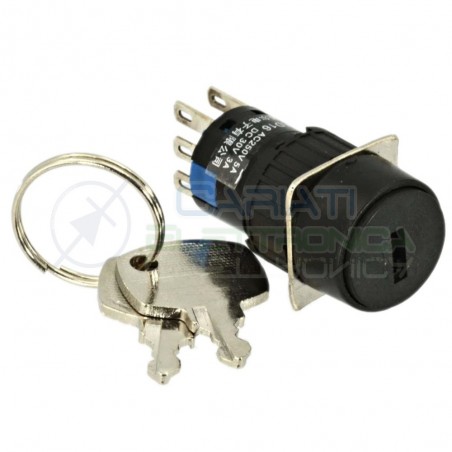 Interruttore Deviatore da Pannello a Chiave DPDT 6 PIN
