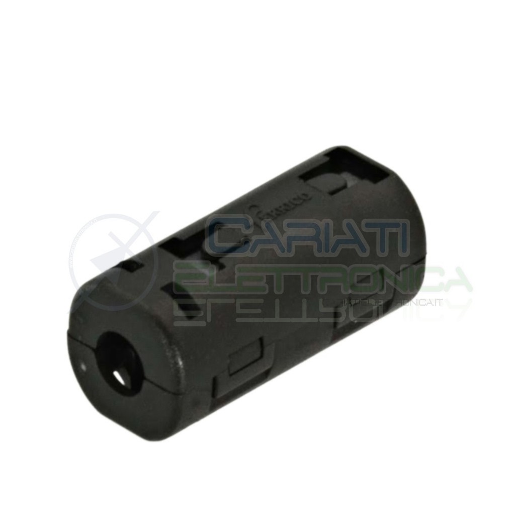 Filtro Ferrite Nero Per Cavi Contro Elimina Interferenze Diametro 6mm Ferrico