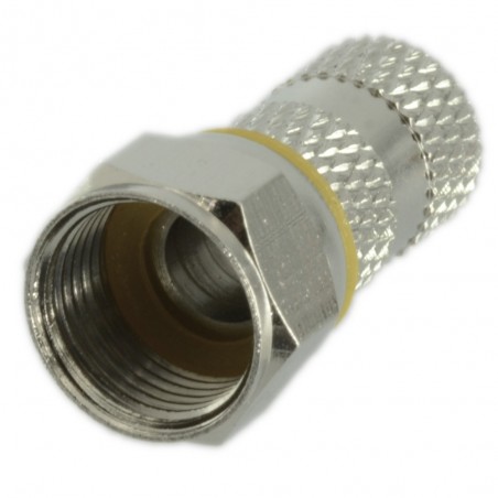 2 Pezzi Connettore F da 6mm Doppia Guarnizione Spinotto F per cavo coassiale antenna TV Zodiac