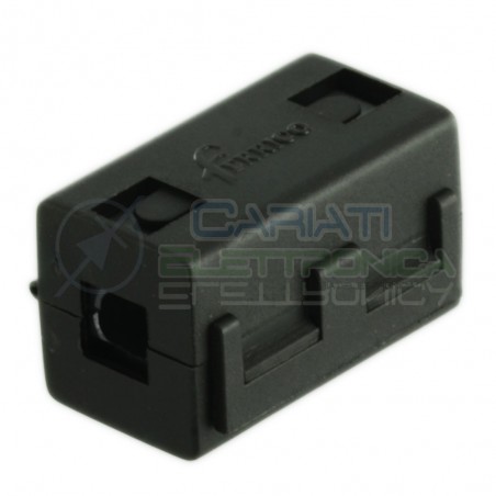 FILTRO FERRITE NERO PER CAVI CONTRO ELIMINA INTERFERENZE DIAMETRO 6,2 mm