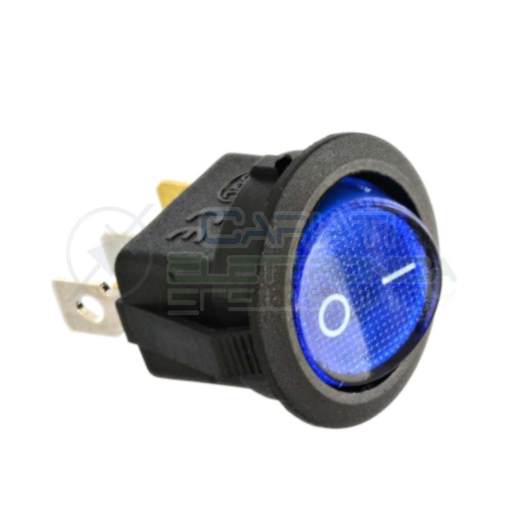 Interruttore ON OFF Blu 6A 250V Con Luce 3 PIN
