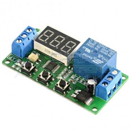 MODULO TEMPORIZZATORE TIMER 12V CON 1 RELE' RELAY PIU' FUNZIONIGenerico