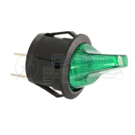 Interruttore Leva Verde da pannello ON OFF 6A 250V