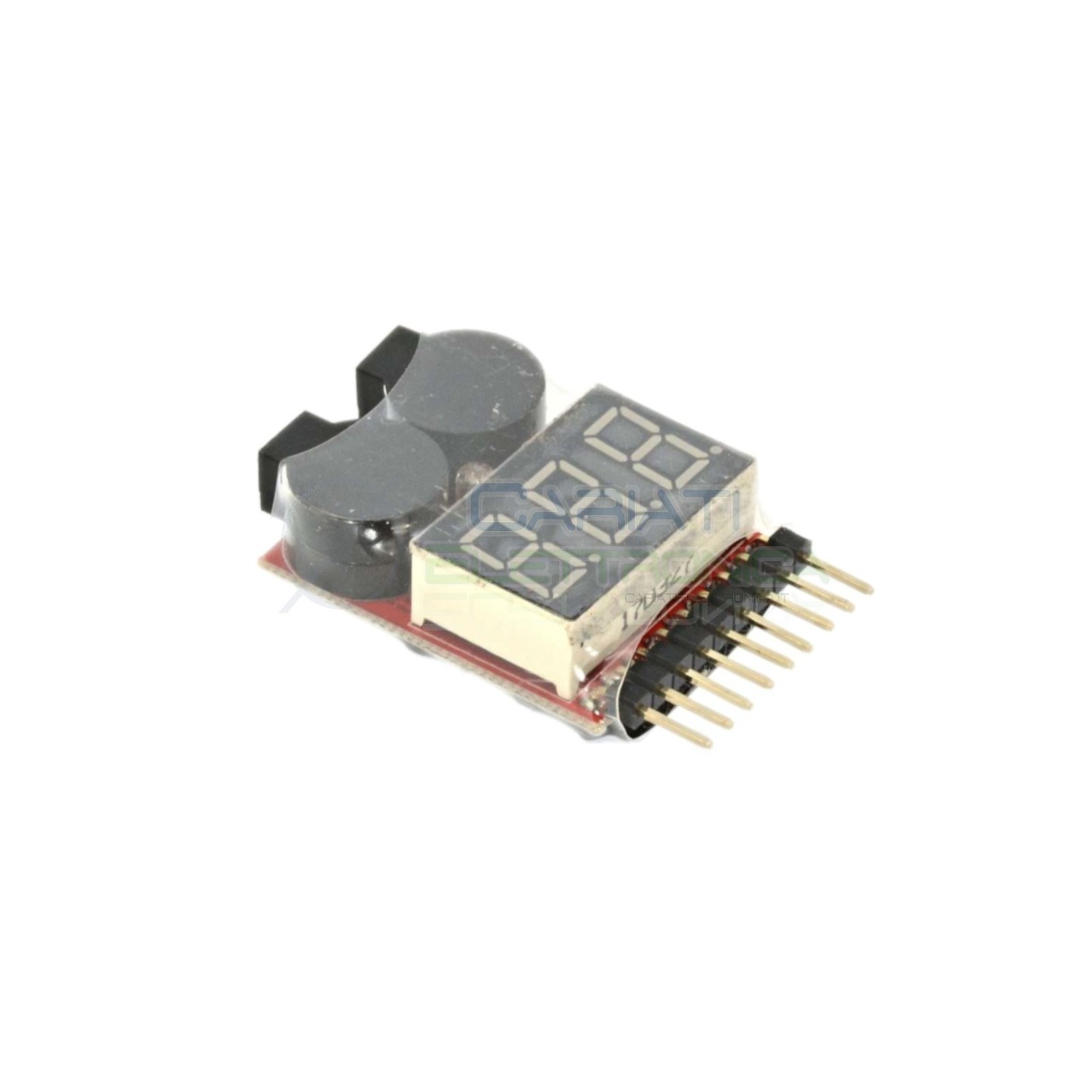 Tester per pacchi batteria LiPo Li-ion LiMn Li-Fe 1-8s con buzzer per allarme bassa tensioneGenerico