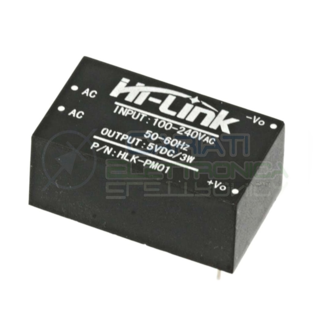 Trasformatore HI-LINK 5W 5V DC Ingresso 230V Ac Uscita 1x5V DC HLK-5M05