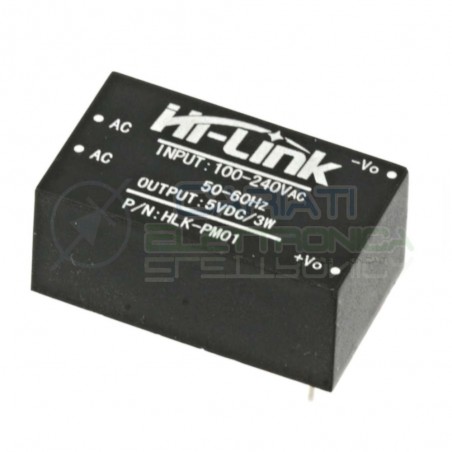 Trasformatore HI-LINK 3W 5V DC Ingresso 230V Ac Uscita 1x5V DC HLK-PM01