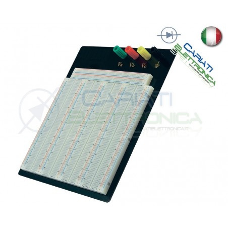 BASETTA MILLEFORI PIASTRA SPERIMENTALE BREADBOARD BREAD BOARD 3220 PUNTI