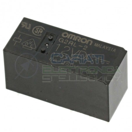 Relè doppio 2 scambio Omron G2RL-2 12VDC 12V DC 8A 250V DPDT Omron