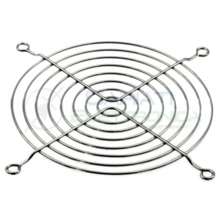 GRIGLIA DI PROTEZIONE PER VENTOLA 120X120mm in metallo cromato computer case