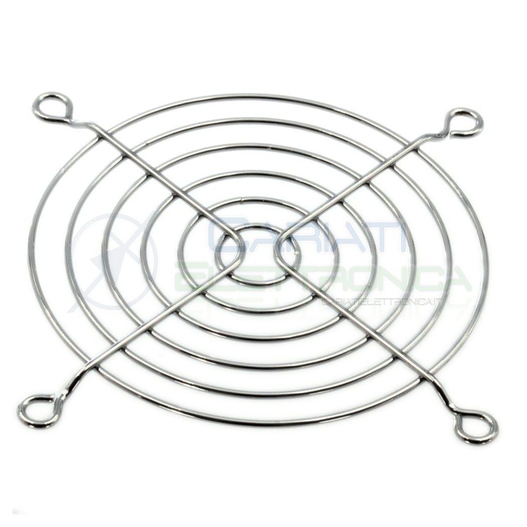 GRIGLIA DI PROTEZIONE PER VENTOLA 100 X 100 mm in metallo cromato computer case
