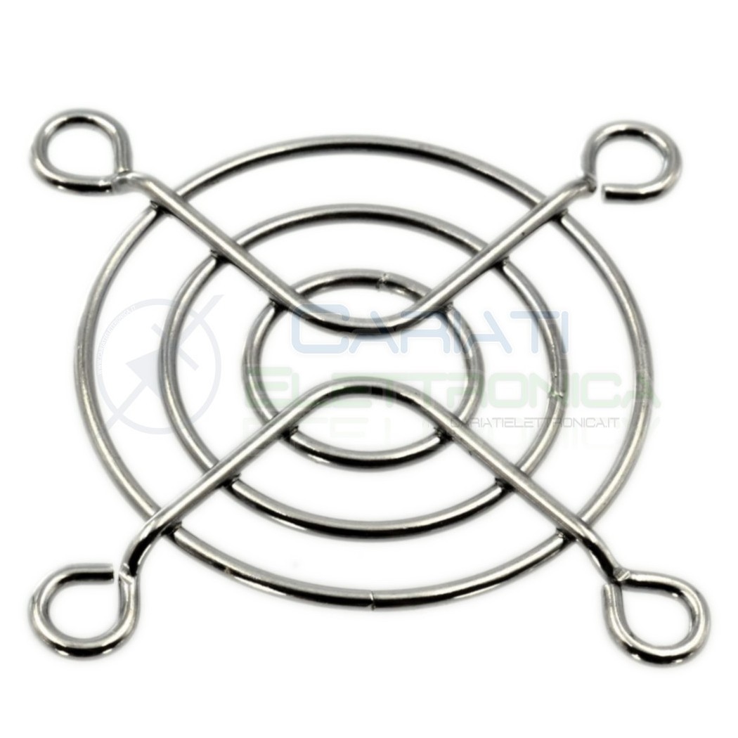 Griglia di protezione per ventola 50x50 mm in metallo cromato computer case