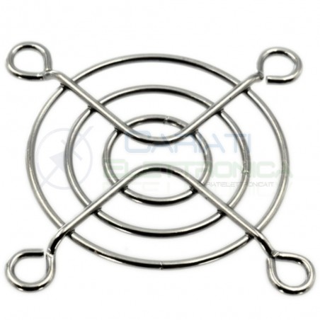 Griglia di protezione per ventola 50x50 mm in metallo cromato computer case