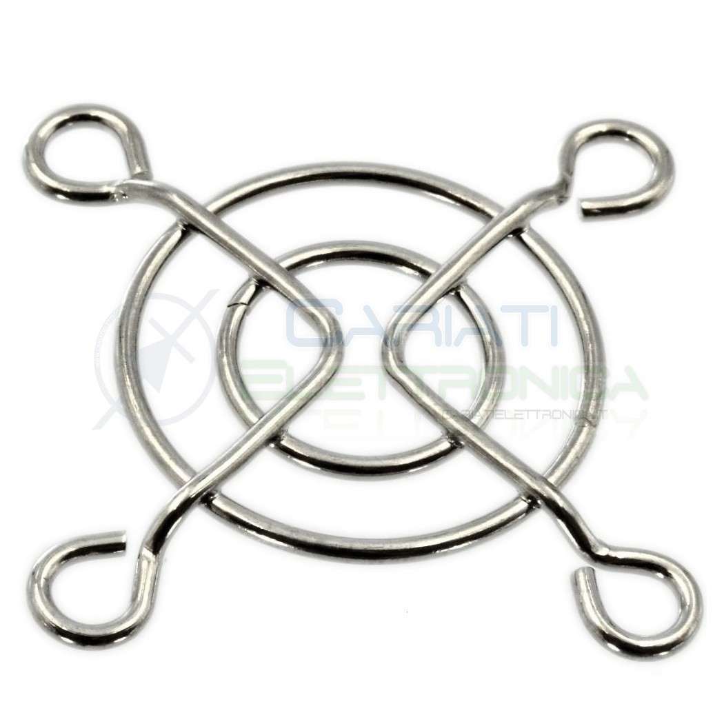 GRIGLIA DI PROTEZIONE PER VENTOLA 40 X 40mm in metallo cromato computer case