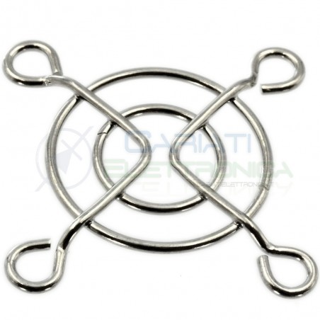 GRIGLIA DI PROTEZIONE PER VENTOLA 40 X 40mm in metallo cromato computer case