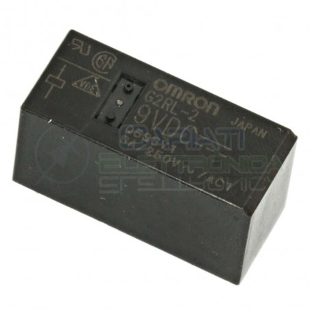 Relè doppio 2 scambio Omron G2RL-2 9VDC 9V DC 8A 250V DPDT Omron
