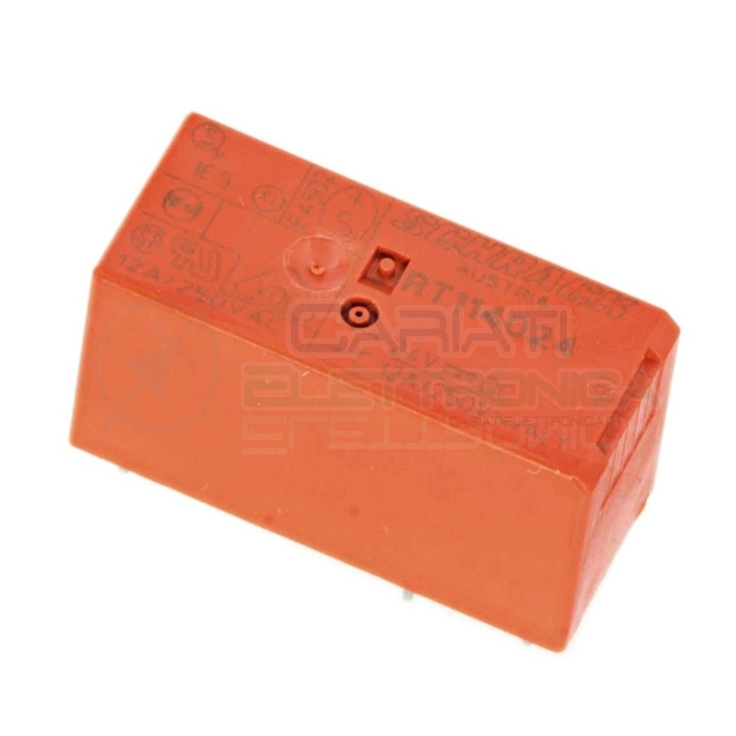 Relay Relè 24V DC 12A Circuito Stampato Pcb 1 Scambio RT114024 SCHRACK SPDT Schrack
