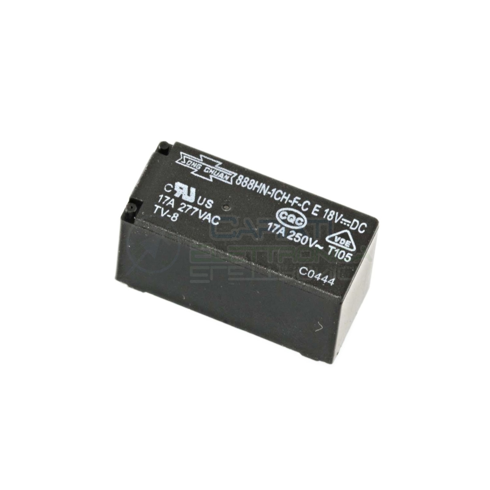 Relè doppio 2 scambio 888HN-1CH-F-C Song Chuan Bobina 18V DC 17A 250V DPDT