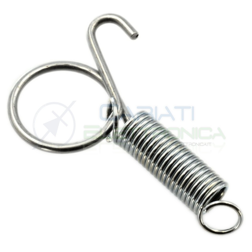 2 Pezzi Molla Con Anello E Gancio Lunghezza Totale 66mm Generico