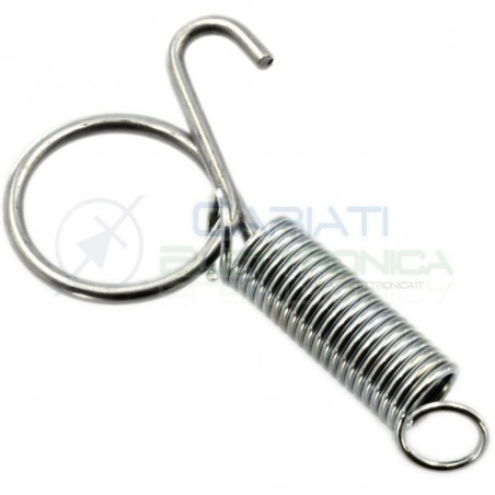 2 Pezzi Molla Con Anello E Gancio Lunghezza Totale 66mm Generico