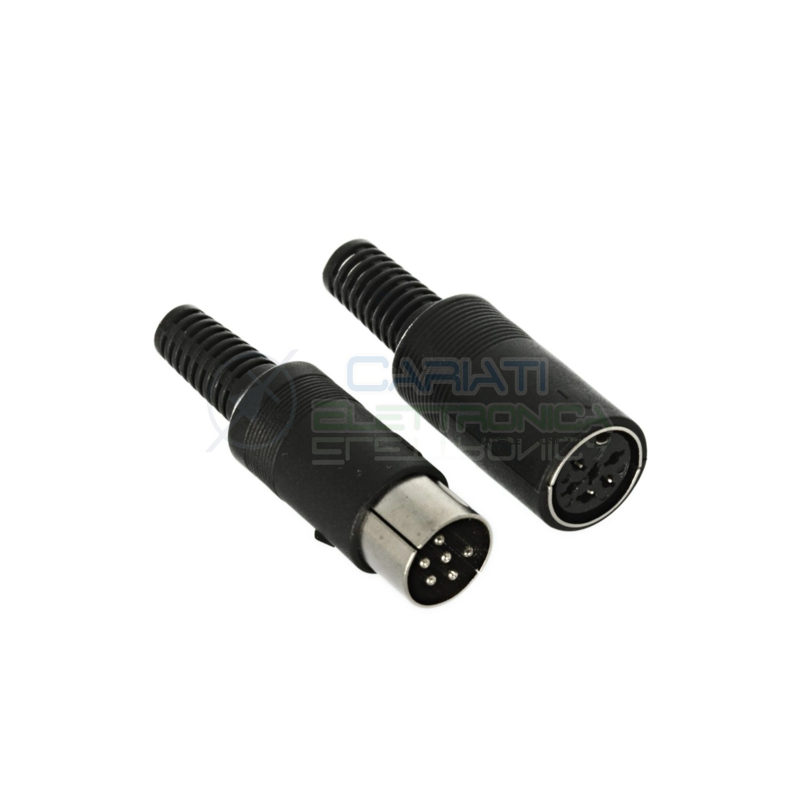 KIT Plug adapter DIN 6 pins male female PS MIDI for cableGenerico