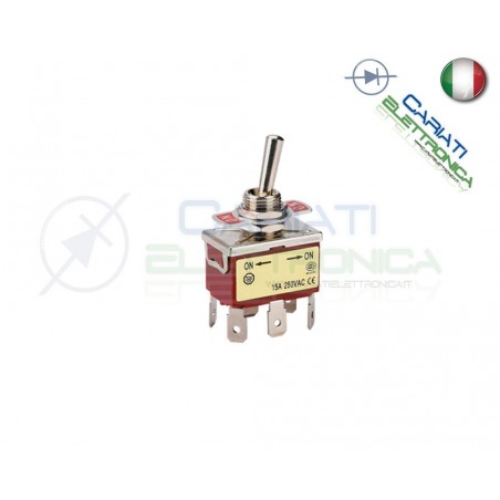 10 Pezzi Interruttore Deviatore a Leva DPDT ON ON 15A 250V 6 PinGenerico