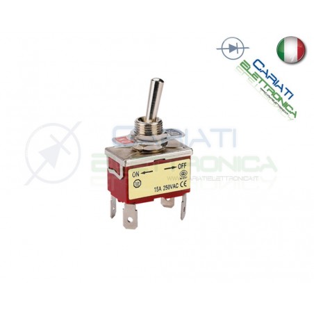 5 PEZZI Interruttore Deviatore a Leva DPST ON OFF 15A 250V 4 Pin
