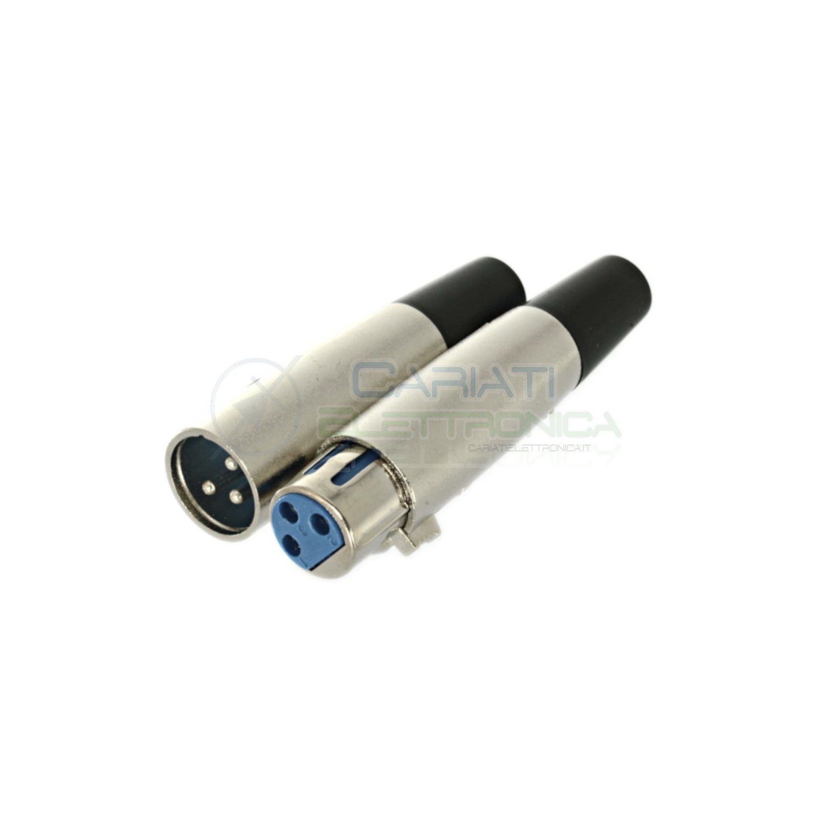Kit connettore plug xlr Canon 3 pin maschio femmina presa microfonica Elcart