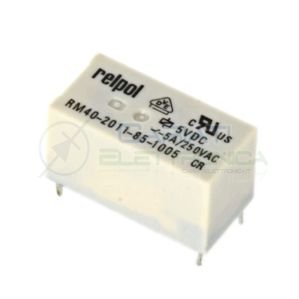 Relè singolo scambio RELPOL RM40-2011-85-1005 bobina 5V SPDT 5 pin 5A 250VAC 30VDCOmron