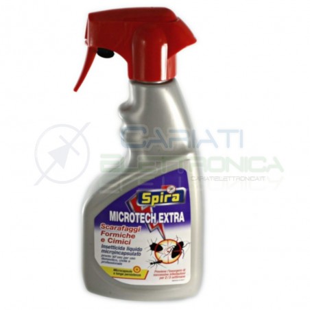 INSETTICIDA SPIRA MICROTECH EXTRA SPRAY ANIMALI STRISCIANTI FORMICHE SCARAFAGGI