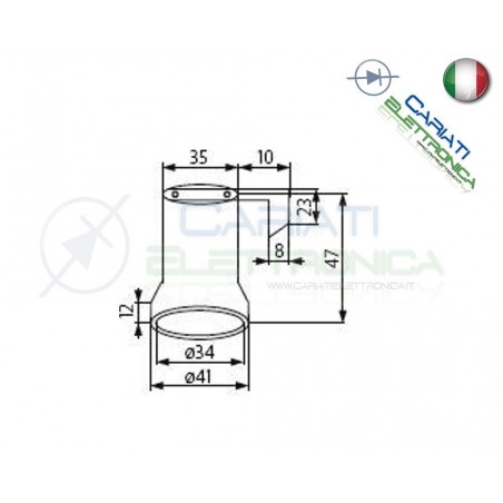 1 PORTALAMPADA CERAMICO IN CERAMICA CON STAFFA PER ATTACCO E27 E 27