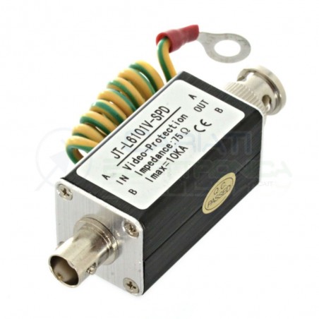 PROTEZIONE FULMINI SCARICATORE ANTENNE SEGNALE VIDEO CON ATTACCO BNC