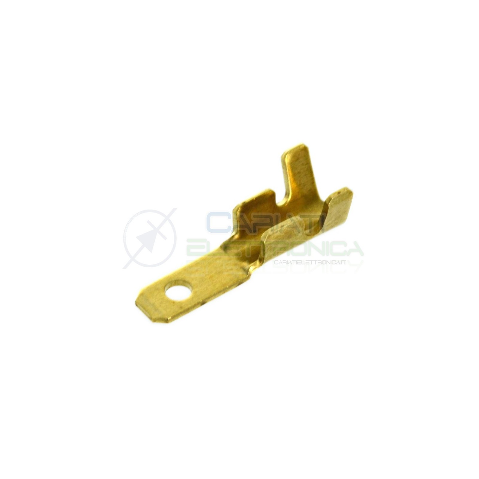 100 PEZZI Connettore Faston Maschio a crimpare da 2,8mm x 0,5mm per cavo 0,3-1mm2