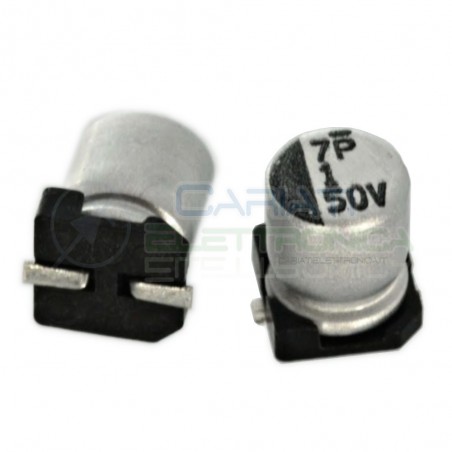 20 PEZZI Condensatore elettrolitico in SMD 1uF 50V 20% 4x5mm 85°C SAMWHA 1 uF