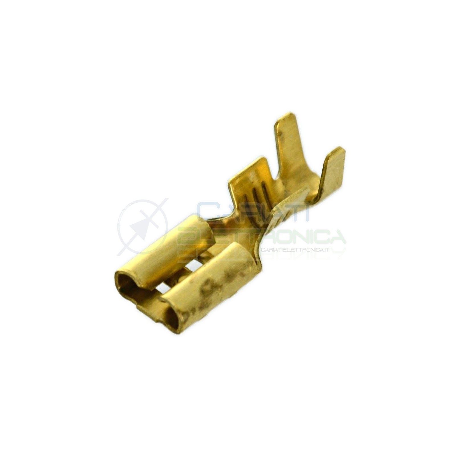 50 Pezzi Connettore Faston 4,8mm Femmina a crimpare da 4,8mmx0,5mm per cavo 0,5-2mm2