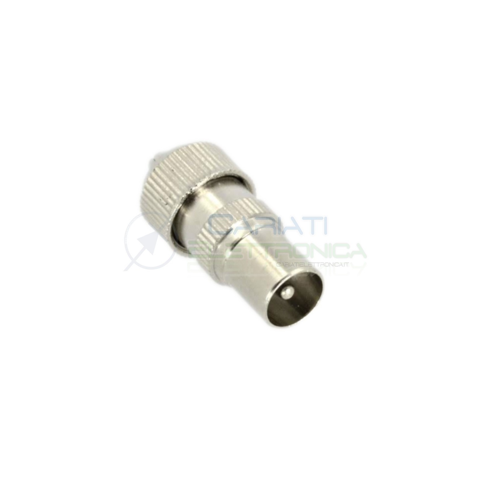 2 PEZZI Connettore Giunto Spina in metallo per cavo coassiale da 9,5mm antenna TV SAT
