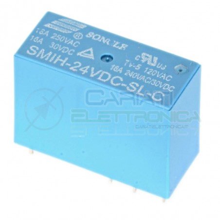Relè Songle SMIH-24VDC-SL-C con bobina da 24Vdc 16A 30Vdc 16A 250Vac SPDT Songle
