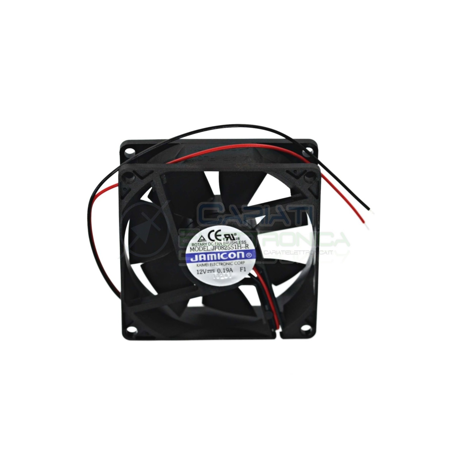 Ventola 80 x 80 x 25 mm 12V 2,28W JAMICON JF0825S1H Dissipazione Ventilazione
