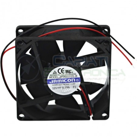 Ventola 80 x 80 x 25 mm 12V 2,28W JAMICON JF0825S1H Dissipazione Ventilazione