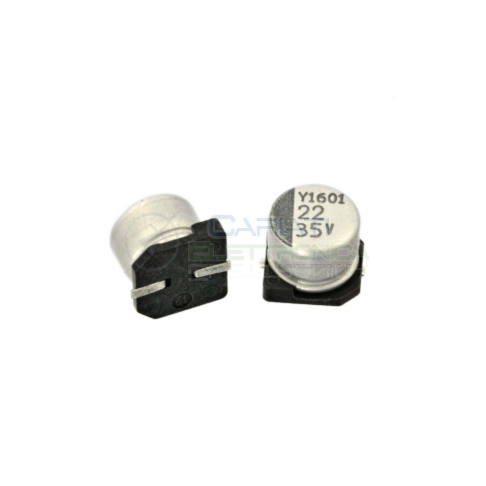20 PEZZI Condensatore elettrolitico in SMD 22uF 35V 20% 6x5mm 85°C SAMWHA 22 uF
