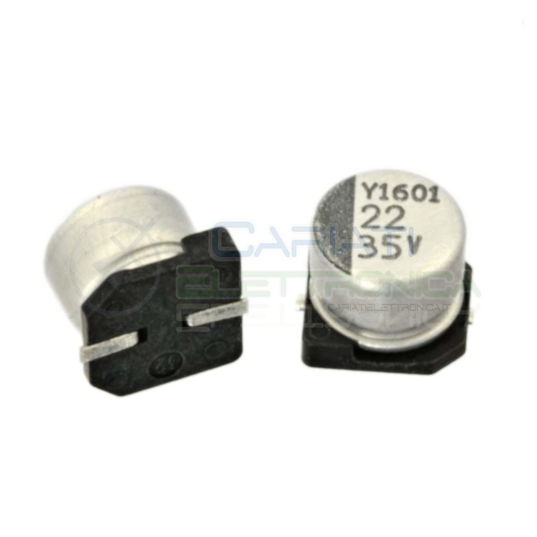 20 PEZZI Condensatore elettrolitico in SMD 22uF 35V 20% 6x5mm 85°C SAMWHA 22 uF