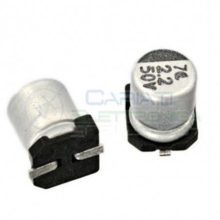 20 PEZZI Condensatore elettrolitico in SMD 2,2uF 50V 20% 4x5mm 85°C SAMWHA 2,2 uF