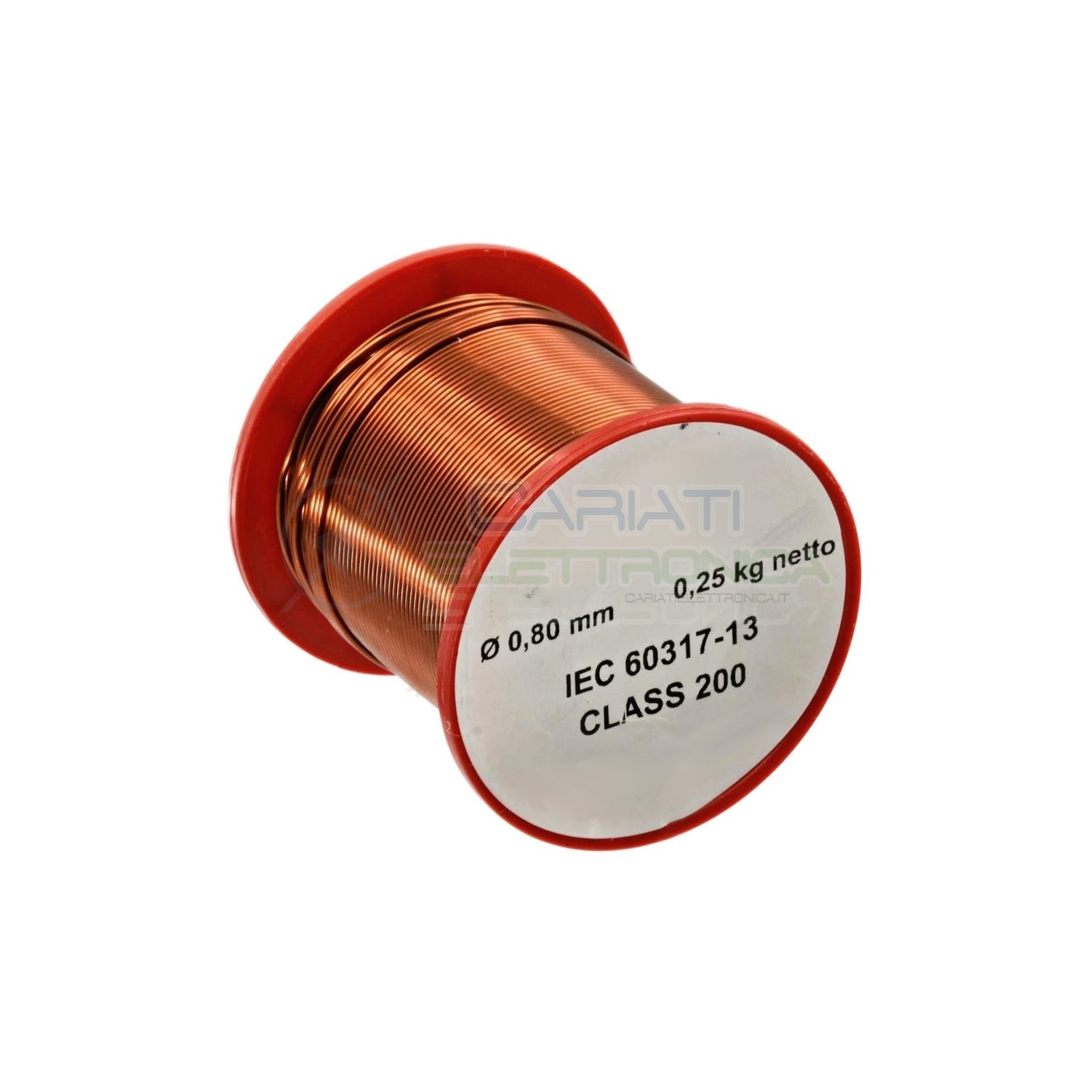 Rotolo filo Cavo bobina di rame singolarmente smaltato da 0,8mm 0,25Kg per avvolgimentiSynflex