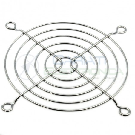 GRIGLIA DI PROTEZIONE PER VENTOLA 92 X 92 mm in metallo cromato computer case