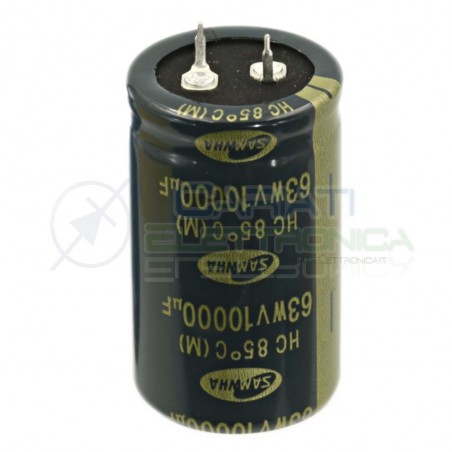 Condensatore Elelettrolitico SNAP-IN 10000uF 63V 30x50 85° PASSO 10mm SAMWHA Samwha