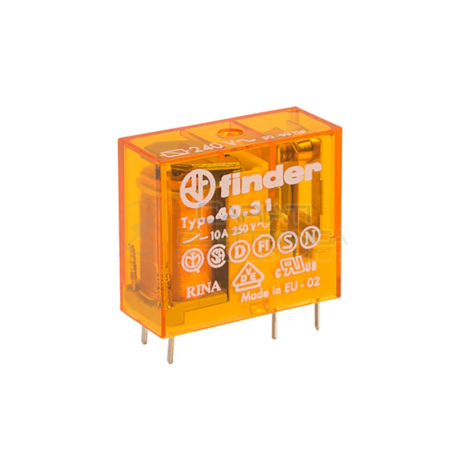 Relè FINDER 40.31.8.230.0000 con bobina da 230Vac 10A 30Vdc 10A 250Vac SPDTFinder
