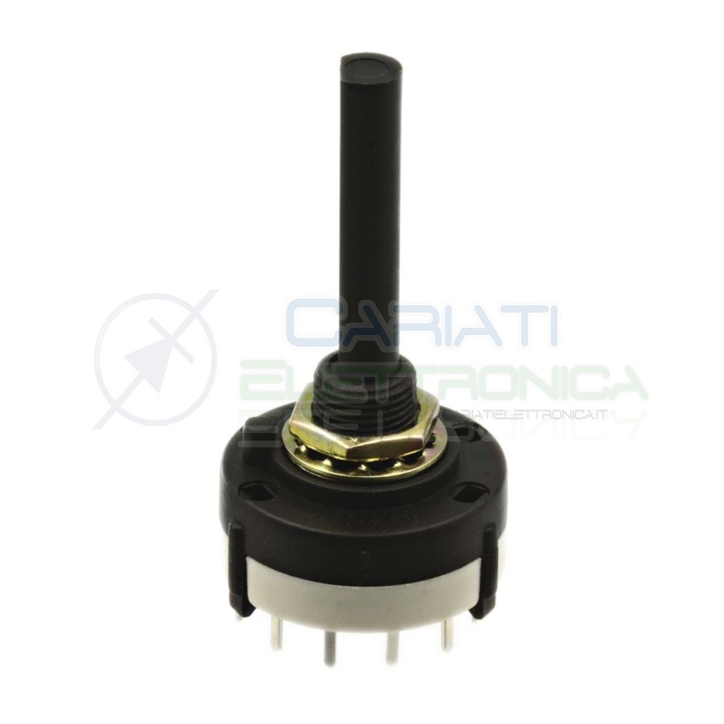 Selettore rotativo 2 vie 6 posizioni Commutatore con Albero 29mmTaiwan alpha electronic
