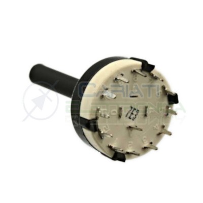 Selettore rotativo 1 via 12 posizioni Commutatore con Albero 29mmTaiwan alpha electronic