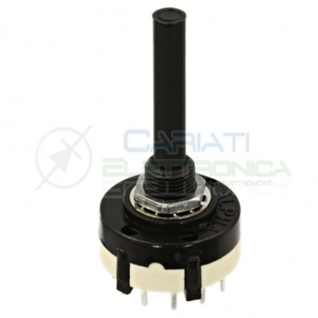 Selettore rotativo 3 vie 4 posizioni Commutatore con Albero 29mmTaiwan alpha electronic