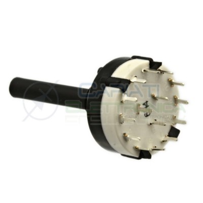 Selettore rotativo 3 vie 4 posizioni Commutatore con Albero 29mmTaiwan alpha electronic