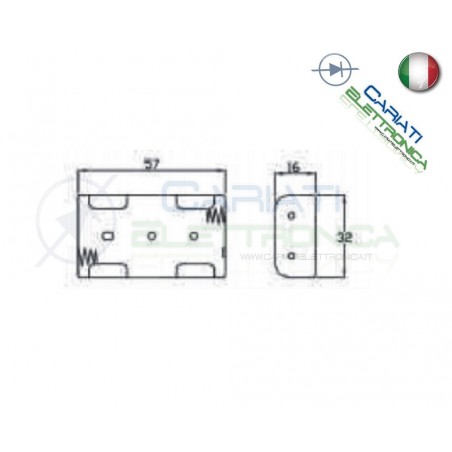 Porta Batterie Per 2 Pile Pila AA con Attacco SnapGenerico